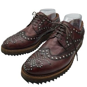 Sartori Gold *Made in Italy* Red Brown Leather Brogue Shoes - Size 39/ US W8.5-9